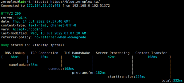 httpstat example
