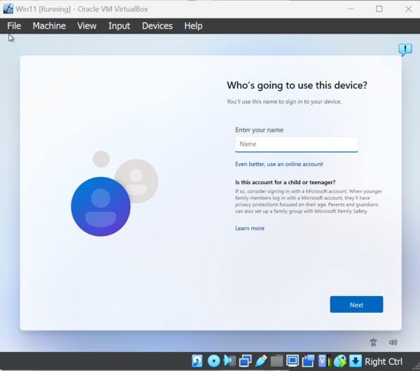create Windows local account